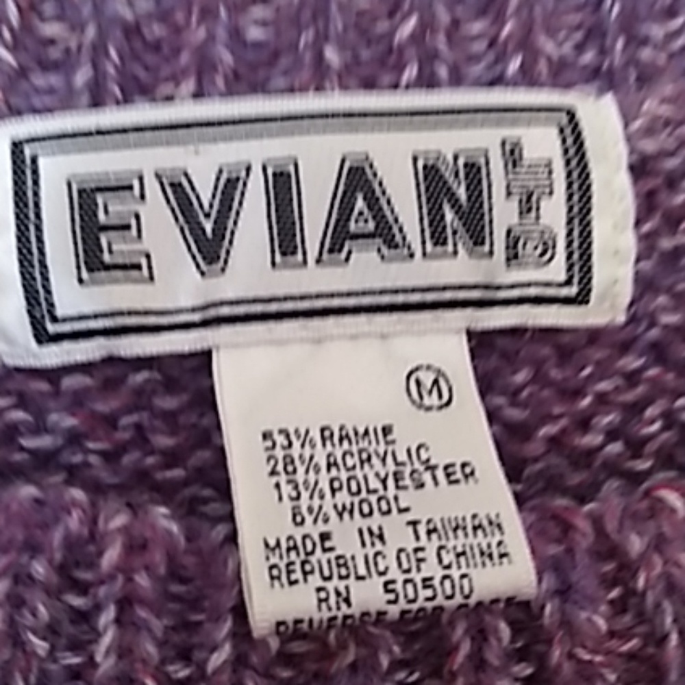 Evian LTD purple pullover M - Picture 3 of 5